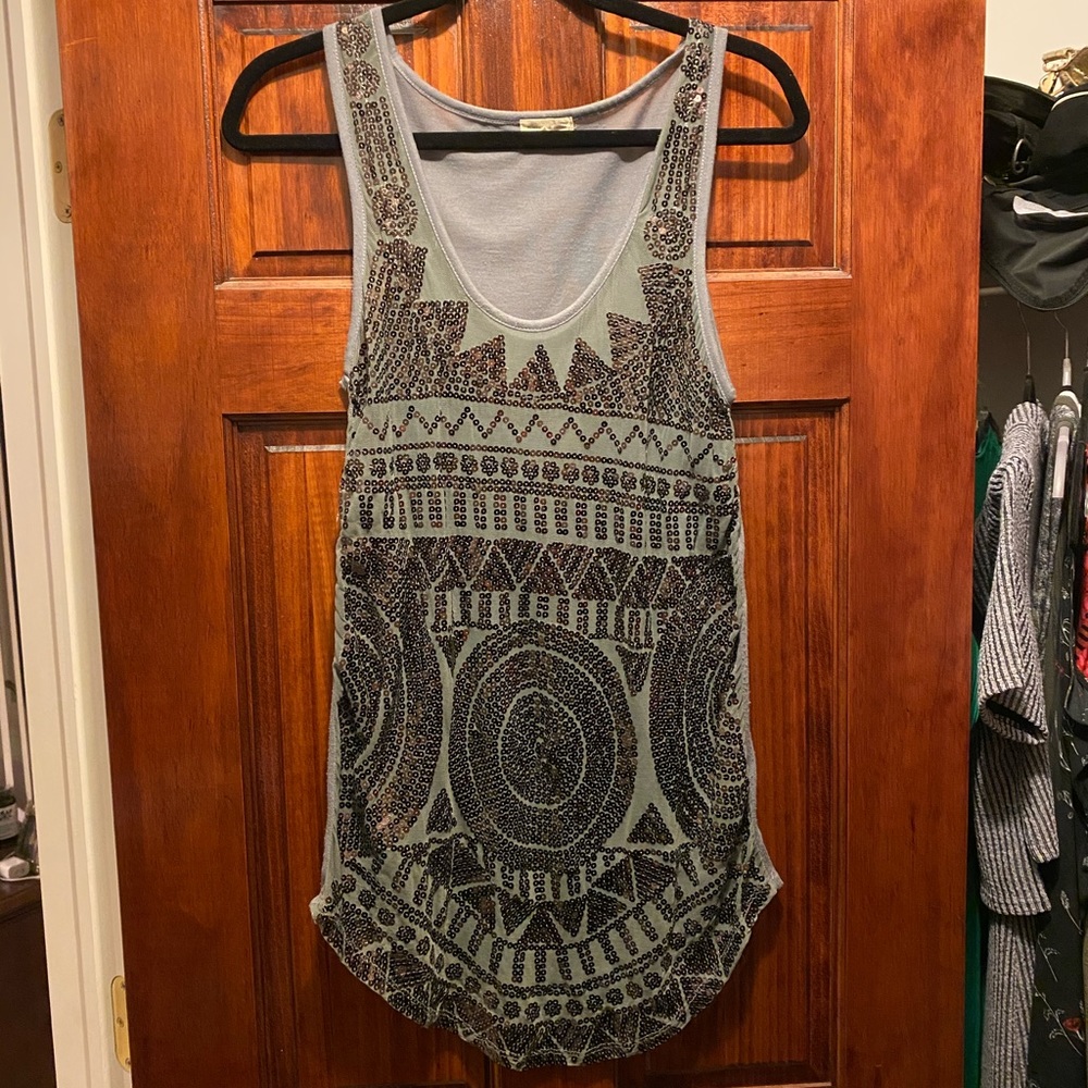 Silence + Noise sequin tank top